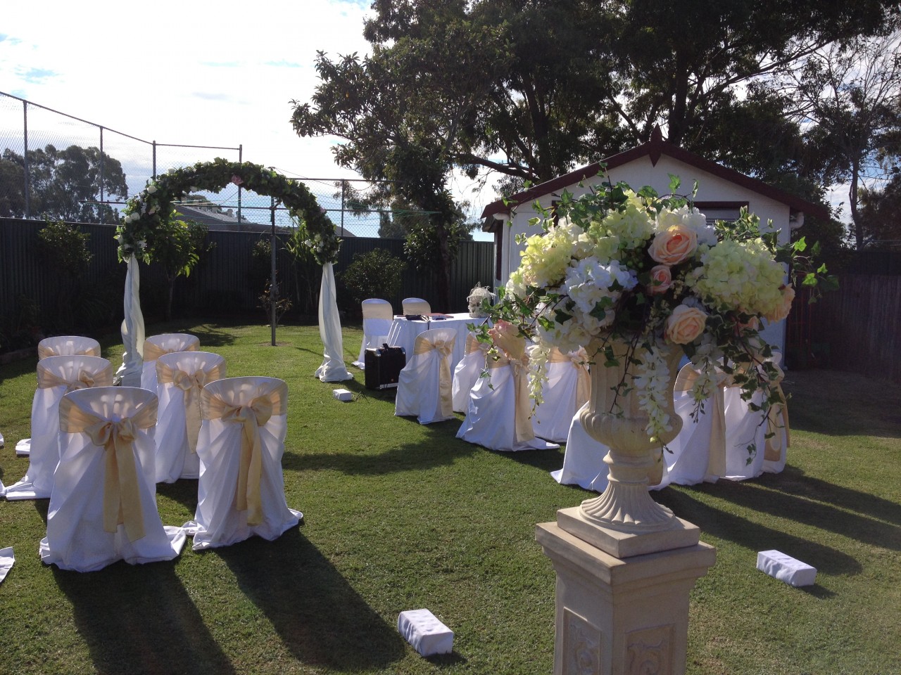 Wedding at home backyard