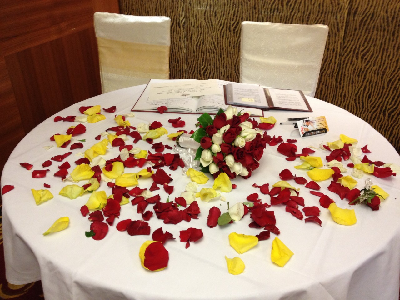 Wedding in a restaurant